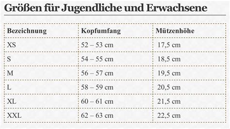 mützen größen nach alter